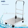 Industrail Heavy Duty Flat Cart Stainless Steel Hand Push Trolley Manufacturer/Foldable Platform Handling Trolley